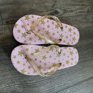 Pink jelly flip flops